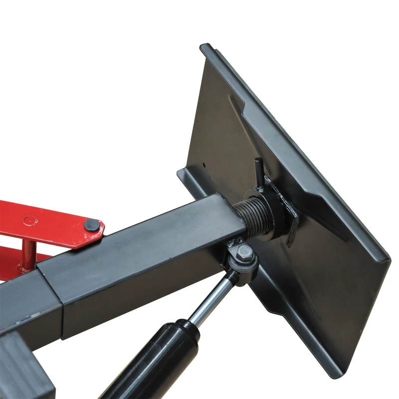 HOMCOM Plataforma Elevadora para Motocicletas Universal com Altura Ajustável 28x17,5x24,5x35,5 cm Preto e Vermelho