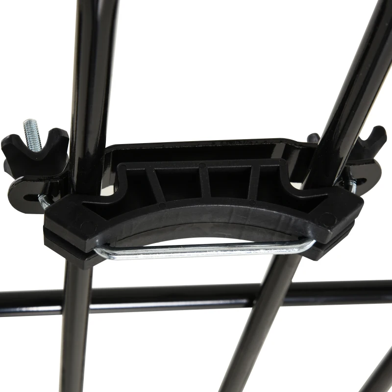 HOMCOM uniwersalny kosz dachowy do samochodu bagażnik dachowy kosz bagażowy kosz na bagaż półka metal czarny 162 x 99 x 16 cm