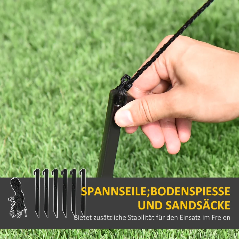 HOMCOM Halloween decoratie, 2,40m grote pompoengeest, zelfopblazend, LED-verlichting, voor buitenruimtes