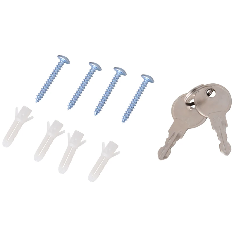 HOMCOM Dulap Trusa Prim Ajutor pentru Medicamente Rosu, 60x30x12cm