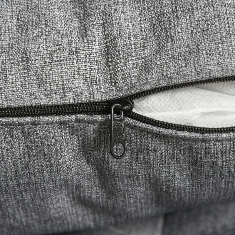 HOMCOM Sofá Cama de 1 Plaza Tapizado en Lino con Respaldo Ajustable de 3 Niveles y Almohada Acolchada 69x82,5x84 cm Gris