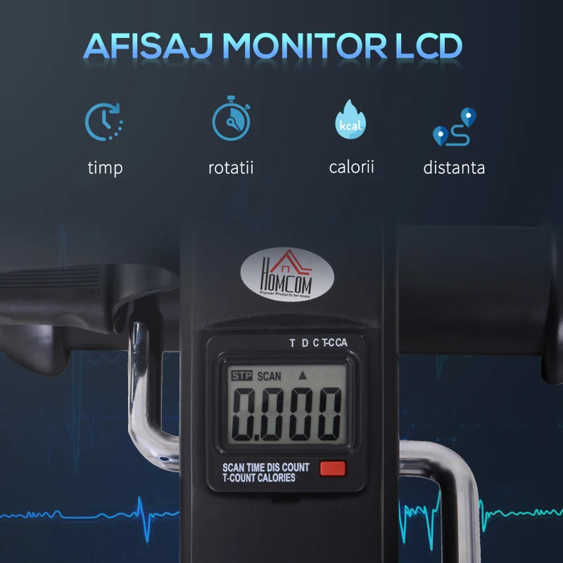 Homcom Dispozitiv Pedalare – Bicicleta Mini pentru Acasa