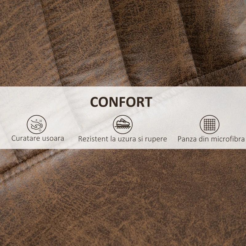 HOMCOM Set 2 Scaune de Bar – Reglabile, Rotative & Captusite