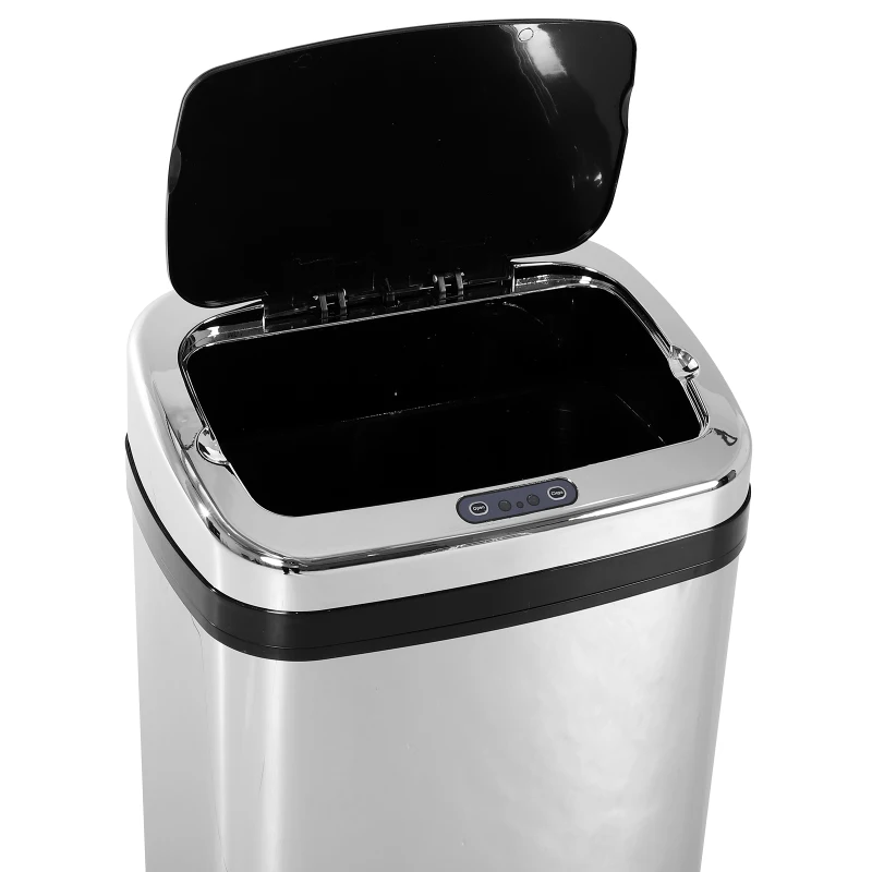 HOMCOM cos de gunoi din otel cu senzor automat, 30L(m-8)