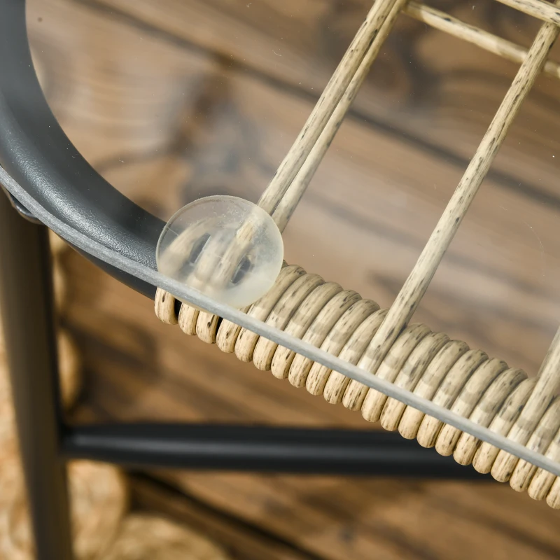 Outsunny Ensemble salon de jardin 4 pièces canapé 2 places 2 fauteuils 1 table basse avec coussins