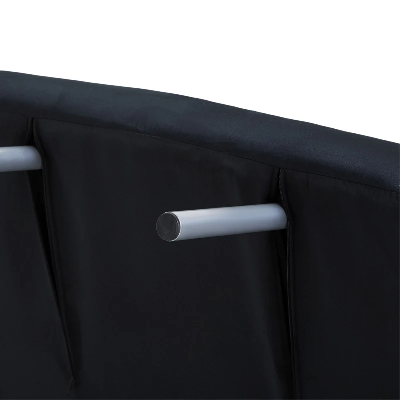 HOMCOM 3-in-1 slaapbank, logeerbed, fauteuil inclusief kussens, zwart