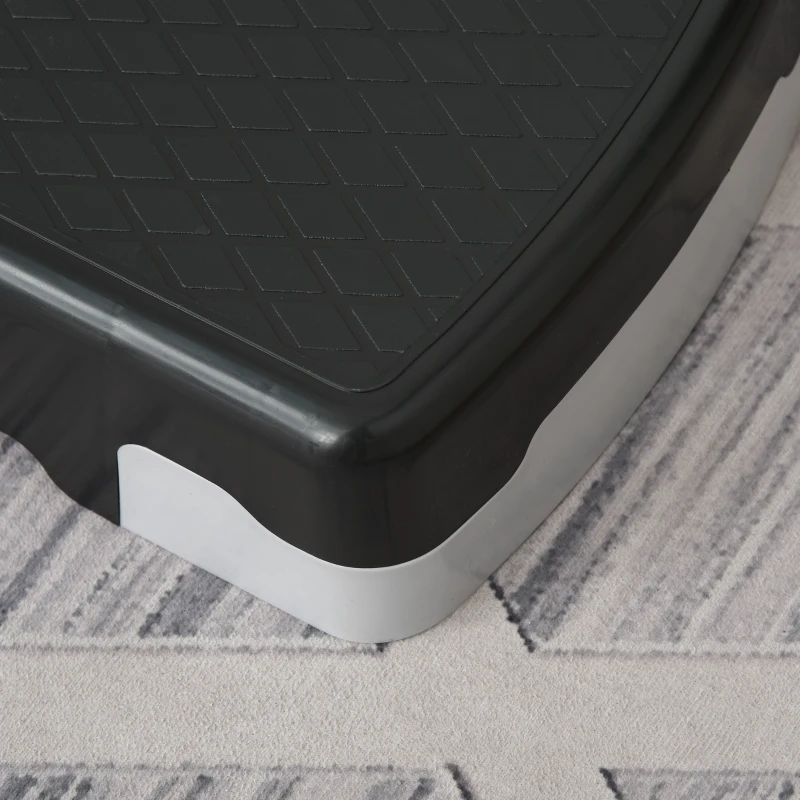 HOMCOM Step para Exercício Aeróbico Plataforma Step com Altura Ajustável em 2 Níveis com Carga Máxima 150kg para Exercício em Academia Casa 68x29x10-15cm Preto e Vermelho