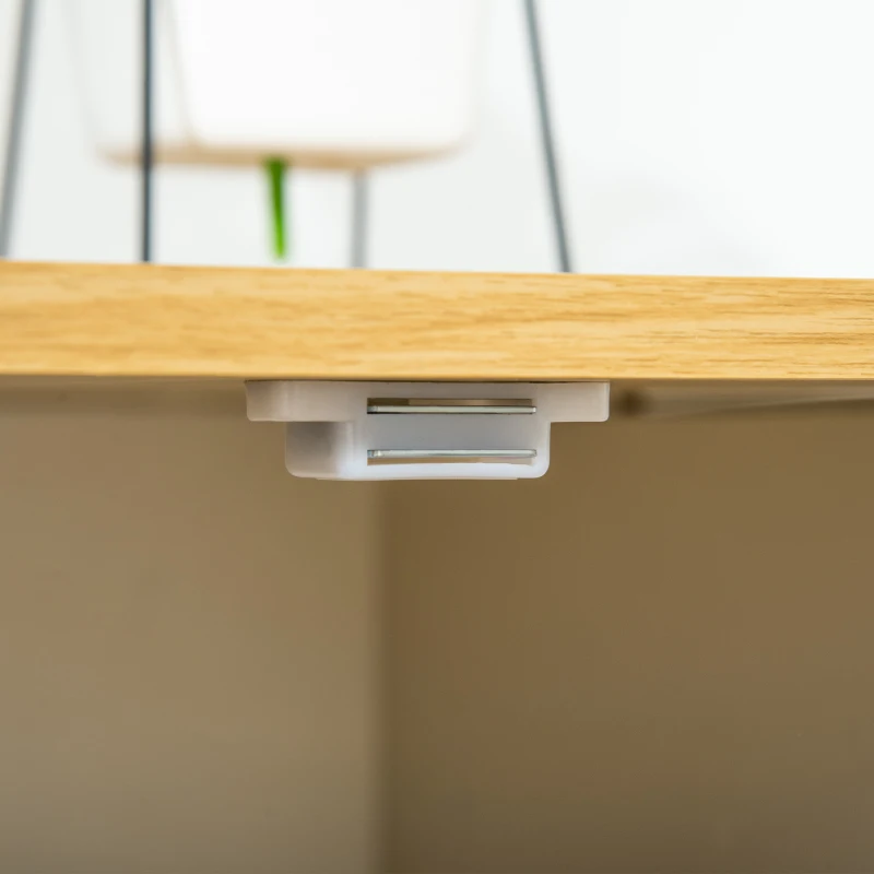 PawHut Katzenschrank für katzentoilette 2 in 1 Design Katzenklo mit Magnettür Beistelltisch Katzenhaus für Katzenbett mit Türöffnung Kiefernholz Eiche+Weiß 100 x 55 x 60 cm