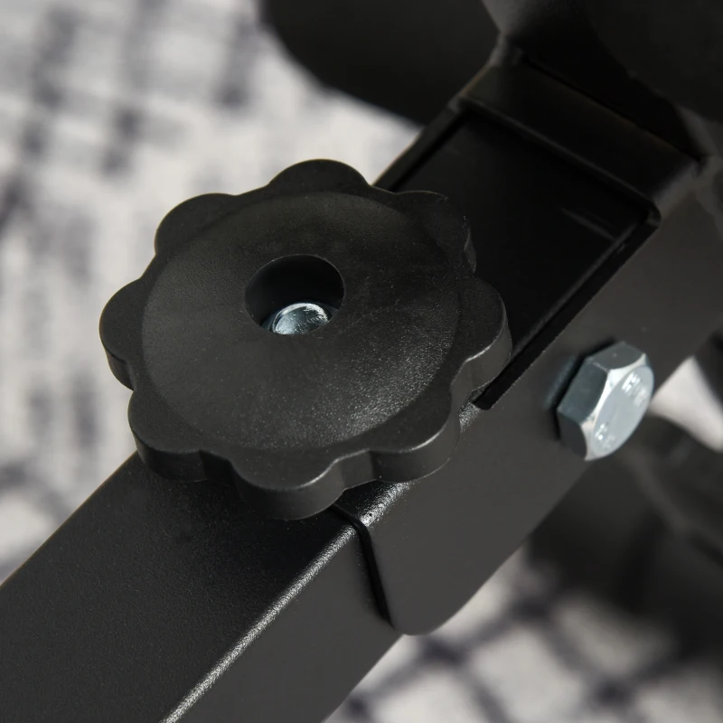 HOMCOM Panca Multifunzione per Allenamento a Casa, Schienale e Cuscinetti Regolabili, Blu e Nero, 144x53x45-60cm