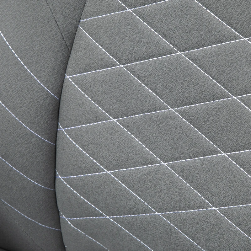 Vinsetto Home Office Chair, High-Back Computer Chair with Flip Up Armrests, Swivel Wheels and Adjustable Height, Light Grey