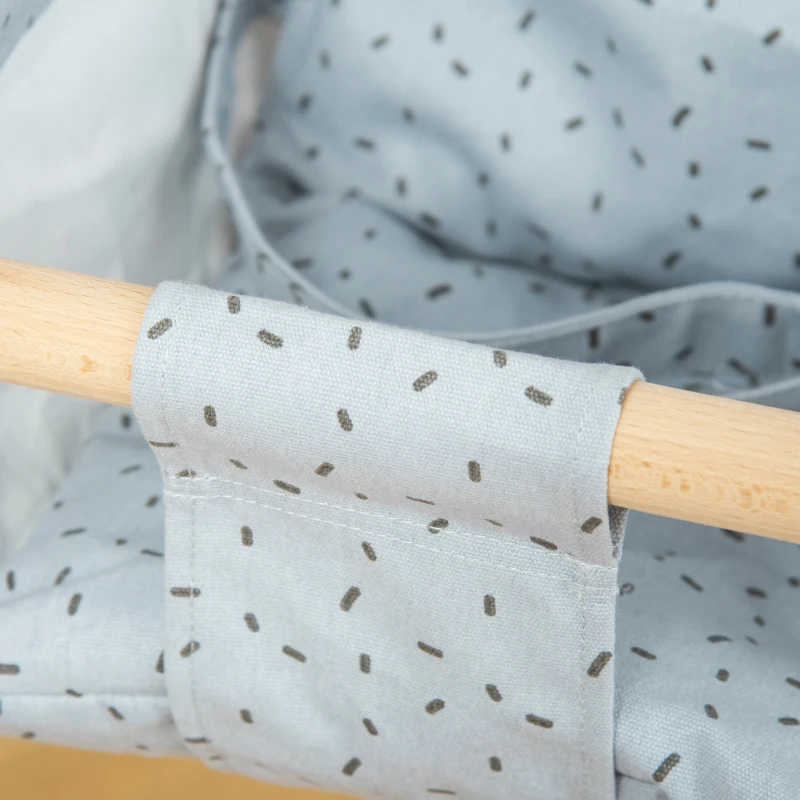 Outsunny Scaun leagan cu perna pentru copii, material textil si lemn, pentru casa si gradina, 40x40x180cm gri