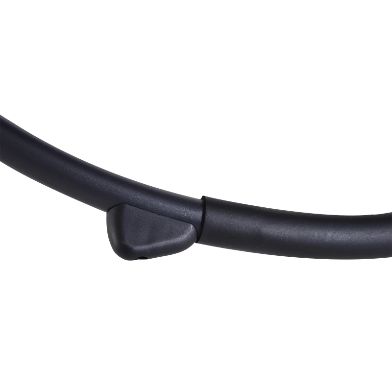 Outsunny Sedia a Dondolo Design Moderno per Interni ed Esterni Texteline 154x80x84cm Nero