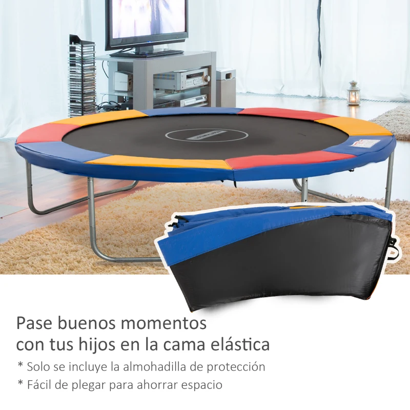 HOMCOM Cubierta de Protección Acolchada Borde de Seguridad para Trampolines Cama Elástica con Diámetro Ø305 cm Multicolor