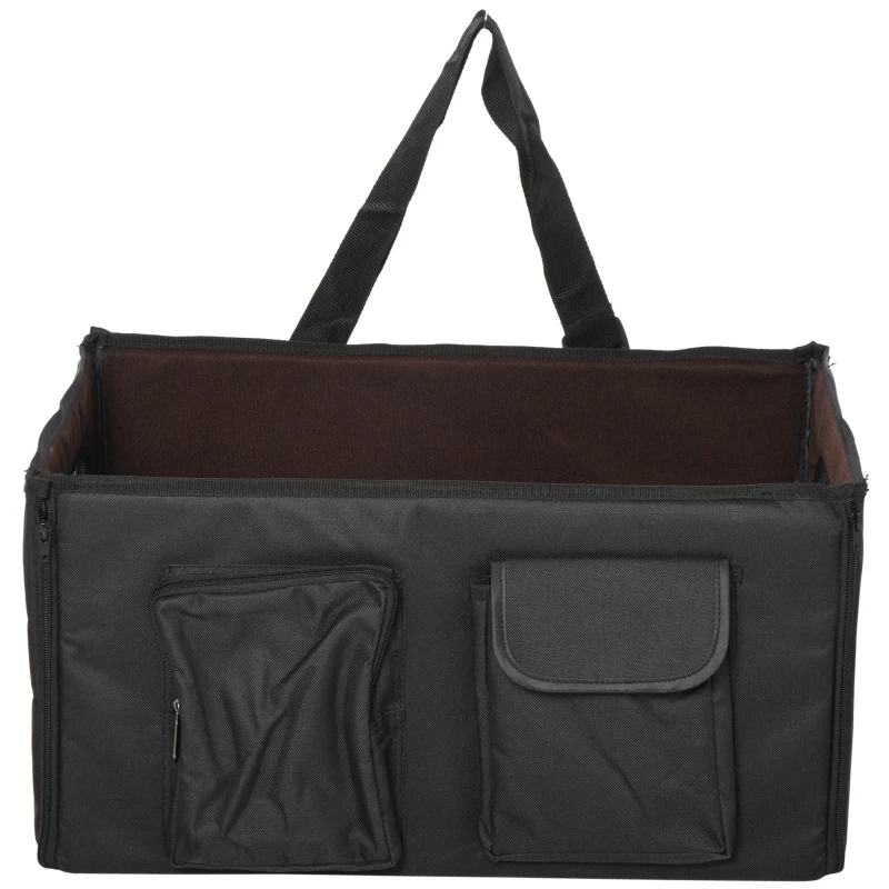 PawHut Hundetasche Hundebox faltbar Hundetransportbox Reisebox Katzenbox Autositz Oxford Schwarz 52x34x28 cm