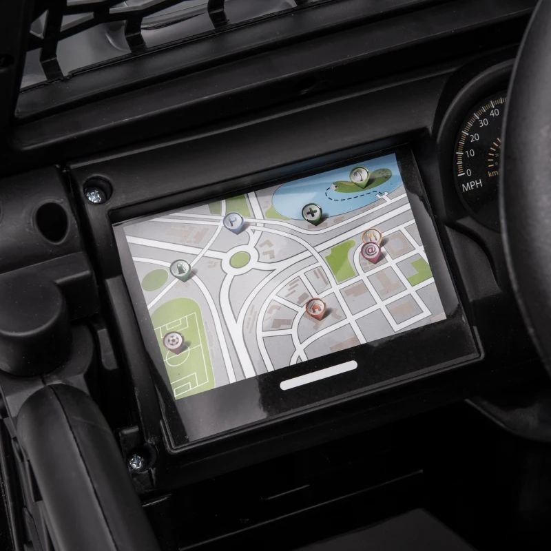 HOMCOM Voiture électrique 4x4 pour enfants 12V avec télécommande phares et klaxon - 3-6 ans - noir(m-9)