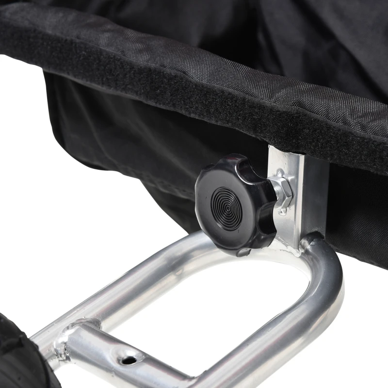 HOMCOM Remolque de Bicicleta para Niños de 2 Plazas con Amortiguadores para Correr con Barra y Kit de Footing 142x85x105 cm Verde