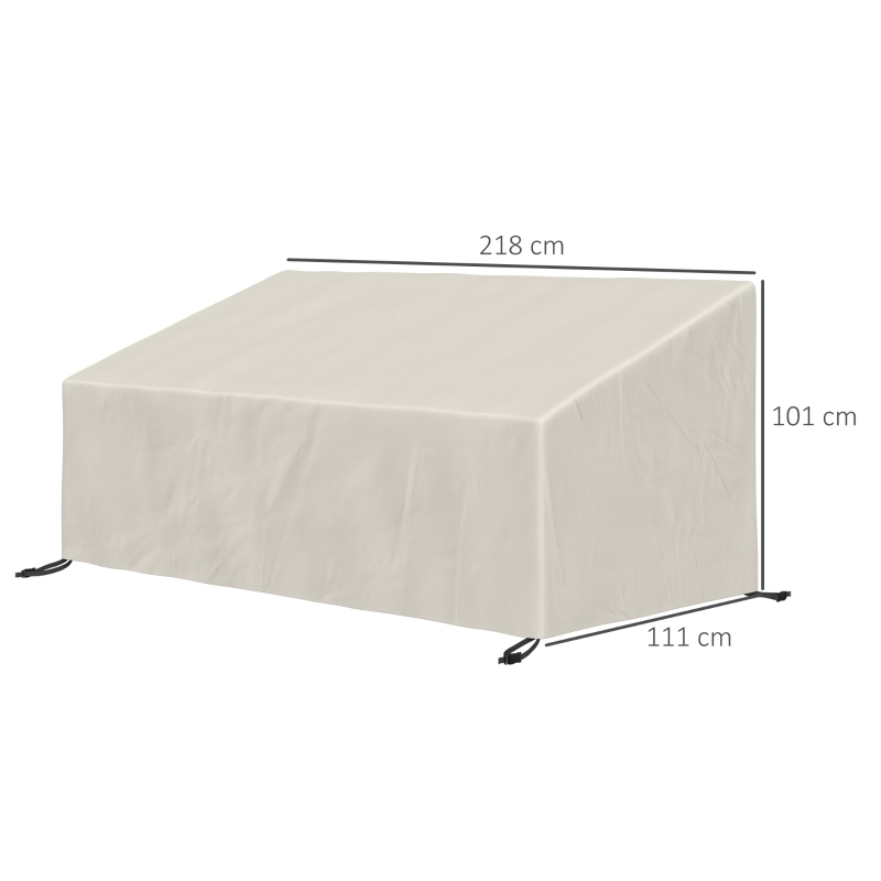 Outsunny Capa Protetora para Móveis de Jardim 218x111x63-101 cm Cobertura de Móveis de Tecido Oxford 600D Impermeável para Sofás Bancos