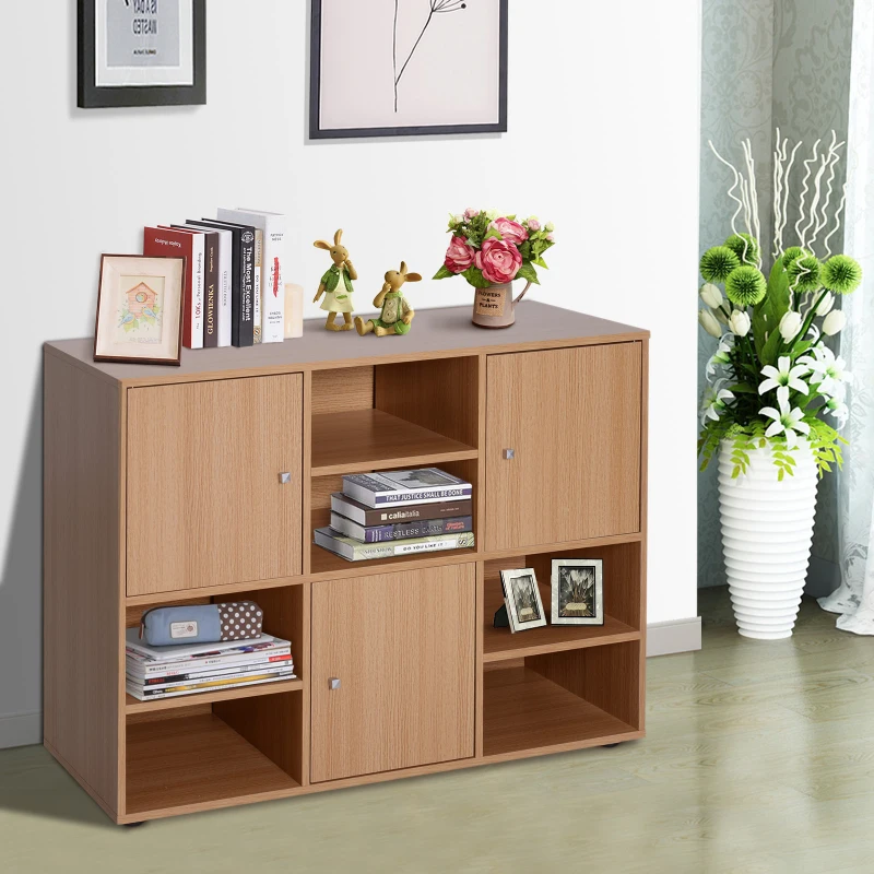 HOMCOM Mobile Libreria Scaffale 6 Cubi da Ingresso Ufficio Salotto 110x40x78cm Legno