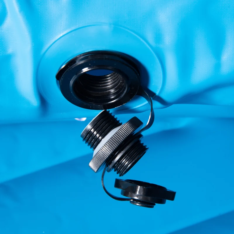 Outsunny Kayak gonflable pour 2 personnes avec pompe à air, rames en aluminium, bleu