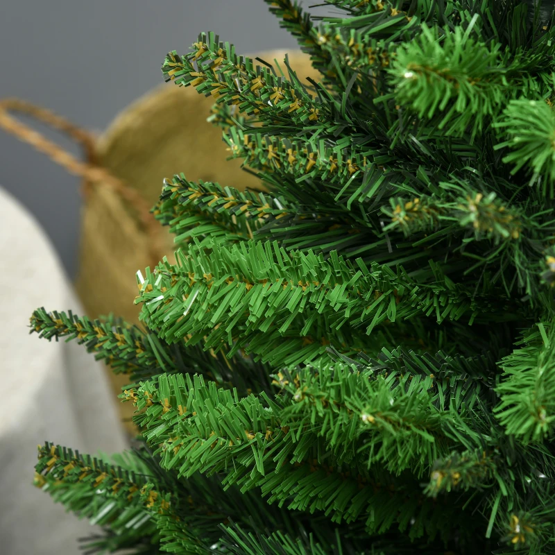 HOMCOM Sapin de Noël artificiel avec 310 branches support en acier socle pliable en acier hauteur 120 cm vert