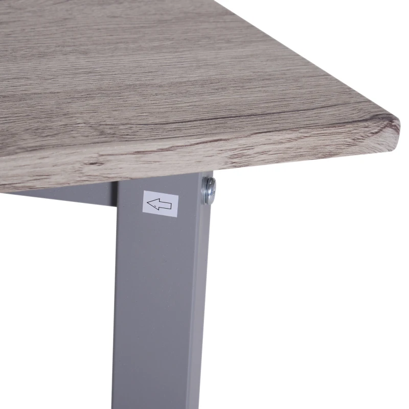 HOMCOM 5 Piezas Conjunto de Mesa y 4 Sillas de Comedor Juego Muebles de Cocina Sala Conjunto de Comdedor Moderno Madera y Metal