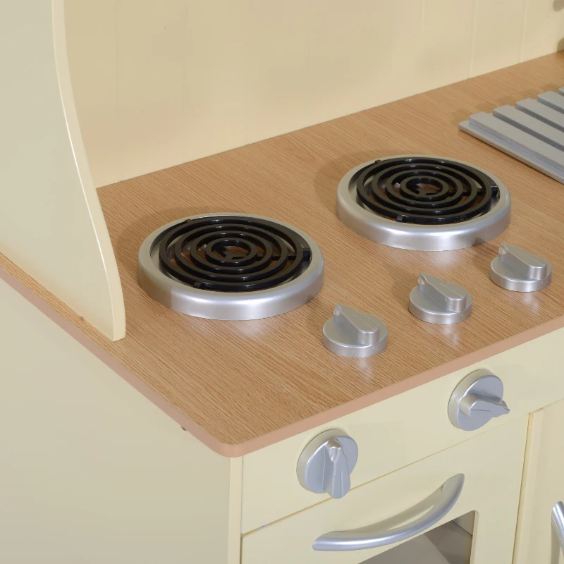 Cocina de Juguete para Niñas Set Juego Cocinita Sonido Infantil Amarillo 3 Años