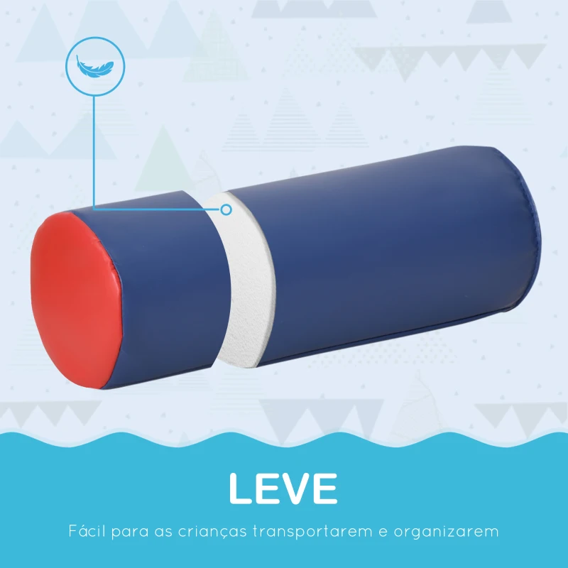 HOMCOM Conjunto de 7 Blocos de Espuma para Crianças de 1-3 Anos Blocos de Construção para Escalar e Gatinhar 60x40x11 cm Multicor