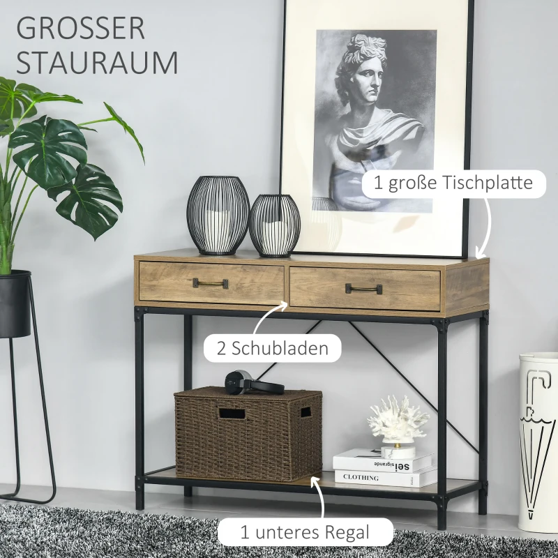 HOMCOM stół konsolowy 100 cm x 35 cm x 76,5 cm