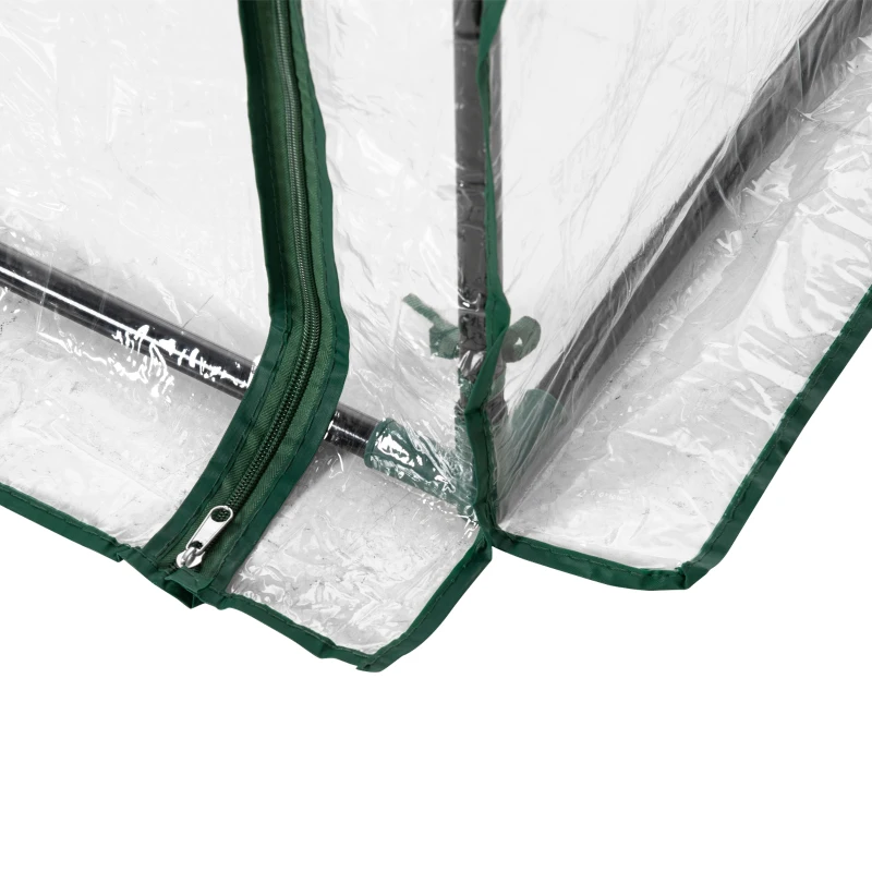 Outsunny Estufa com Porta Enrolável e Estrutura de Aço Estufa de Jardim para Cultivo de Plantas 100x50x150 cm Transparente