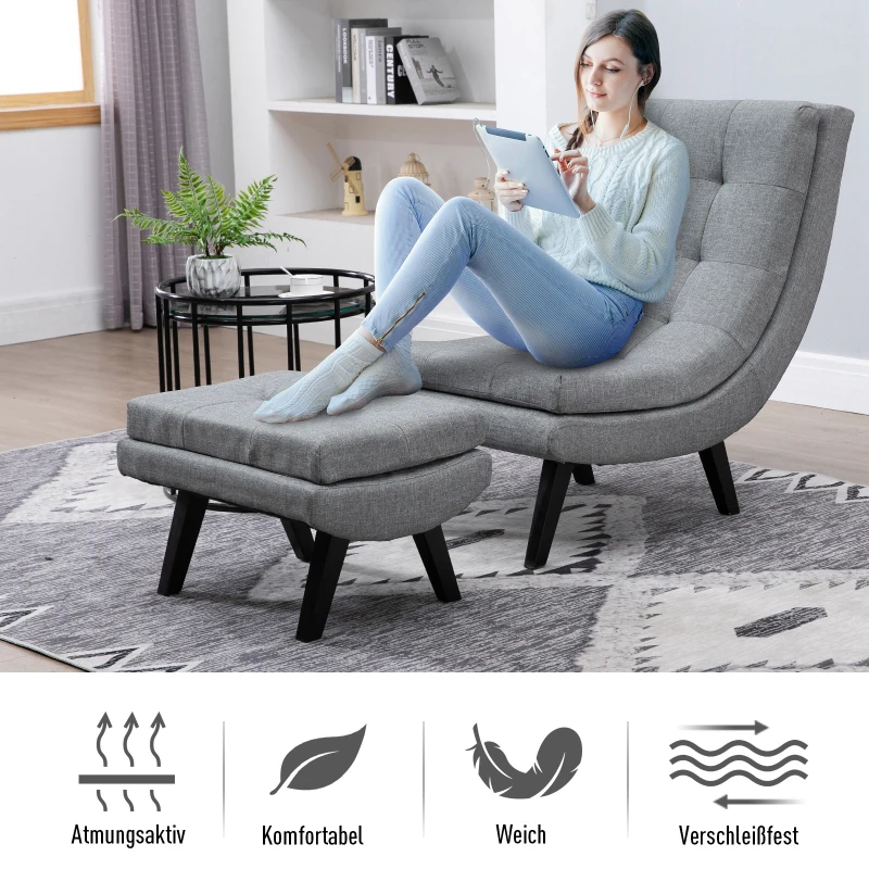 Fotel Relax z Podnóżkiem od HOMCOM – Elegancja i Komfort w Twoim Domu