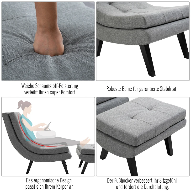 Fotel Relax z Podnóżkiem od HOMCOM – Elegancja i Komfort w Twoim Domu