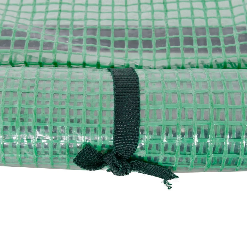 Outsunny Mini Invernadero 200x100x80 cm para Jardín Vivero Casero Tipo Túnel con Marco de Acero y Cubierta Plástico Verde