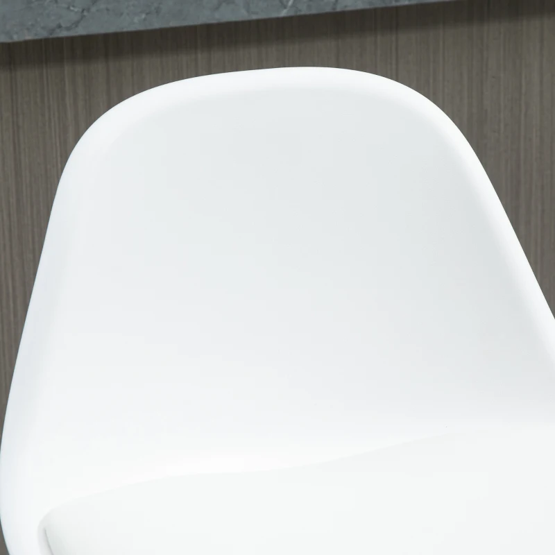 HOMCOM Hokery Zestaw 2 z nowoczesnym wzornictwem do 120 kg (jedno krzesło) Krzesła barowe Białe