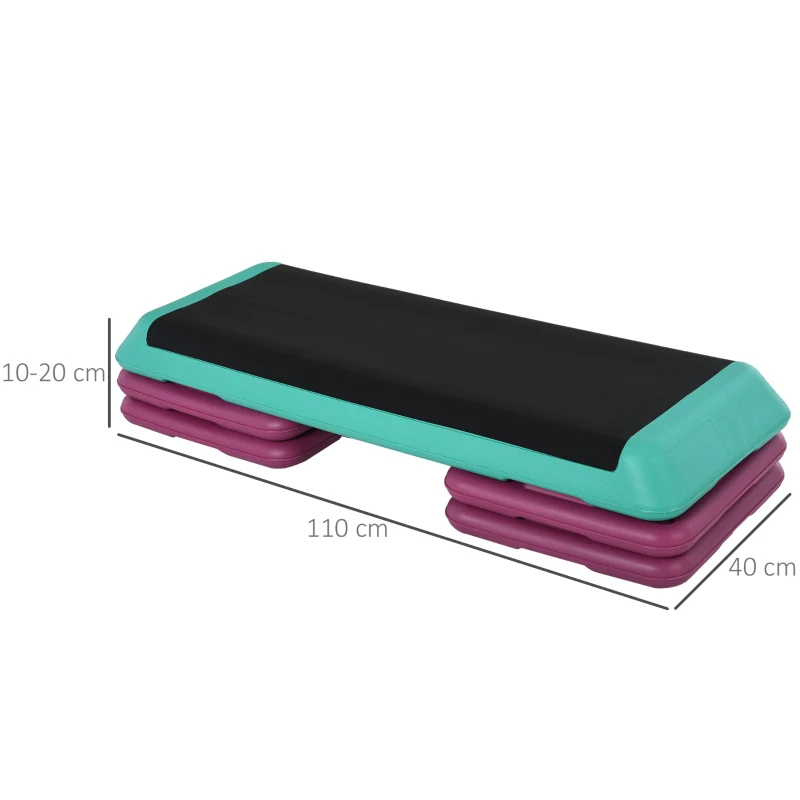 HOMCOM step z regulacją wysokości czarny zielony fioletowy