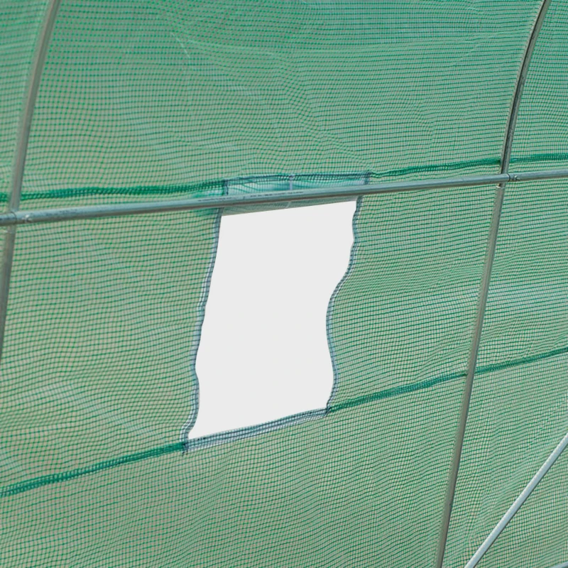Outsunny 4.5 x 2 x 2m Polytunnel Greenhouse Outdoor Portable Walk-In Greenhouse with Windows
