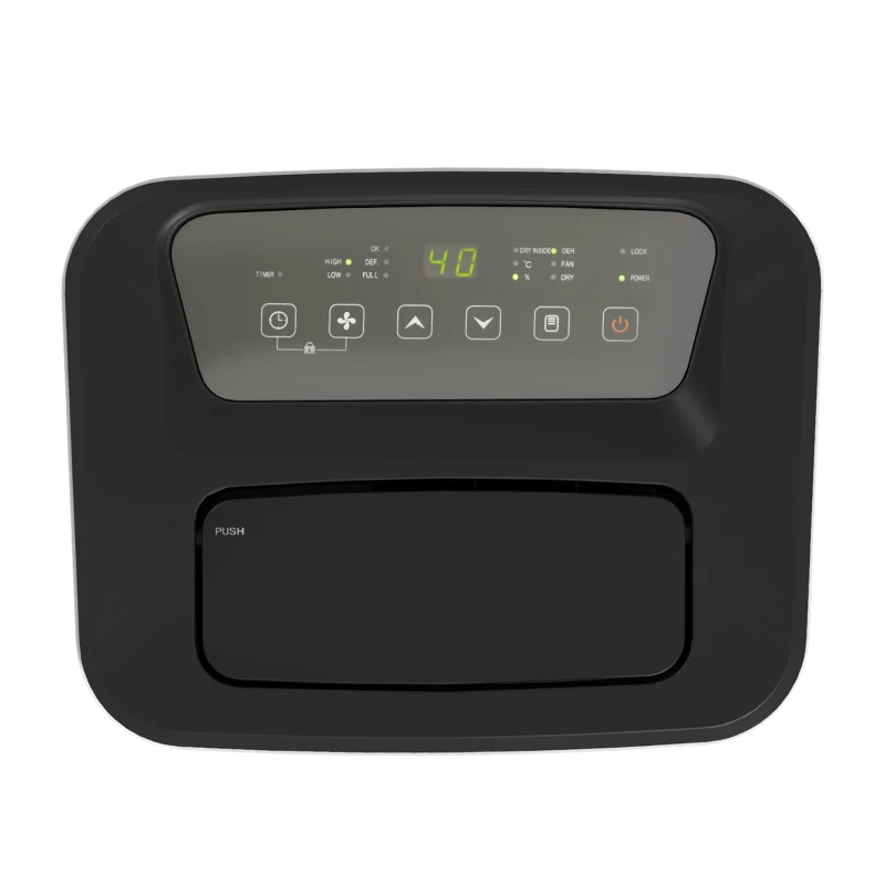 HOMCOM Desumidificador Depósito de Água 6 Litros 20L/Dia com 4 Modos 2 Velocidades Ecrã LED Temporizador 33,5x26x53 cm Branco