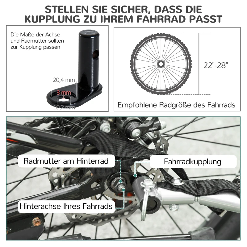 PawHut przyczepka rowerowa dla psa jazda rowerem z psem przyczepa kolor czerwony + czarny