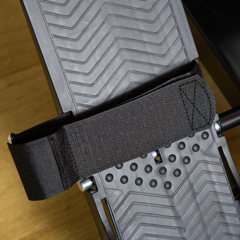 HOMCOM Máquina de Remo Magnética Plegable con 8 Niveles de Resistencia Monitor Digital 2 Ruedas de Transporte y Marco de Acero para Fitness en Casa Carga 130 kg 183x56x56 cm Negro