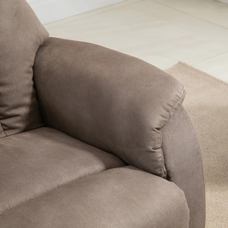 HOMCOM Poltrona Alzapersona Reclinabile 150° max con Telecomando e Poggiapiedi, 75x93x110 cm, Marrone