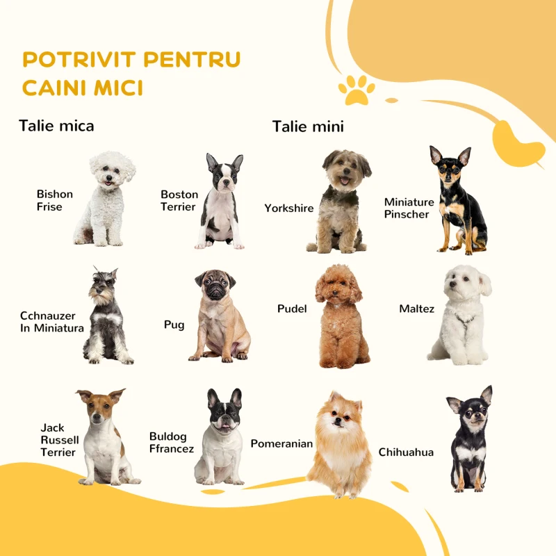 PawHut Tarc cu 6 panouri pentru animale de companie pentru caini de dimensiuni XS S, pliabil cu blocare, pentru utilizare in interior