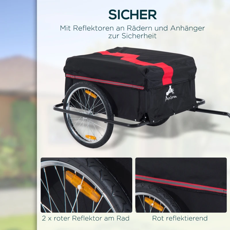 HOMCOM Przyczepa transportowa Przyczepa ładunkowa Osprzęt rowerowy Przyczepa rower