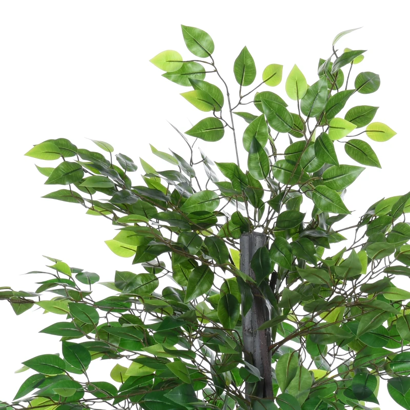Outsunny Albero Baniano Artificiale, Pianta Finta Decorativa Interno ed Esterno Alta 145cm, Verde