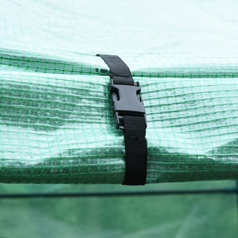 Outsunny NAMIOT SZKLARNIOWY SZKLARNIA FOLIOWA NAMIOT REGAŁY SZEŚCIOKĄT