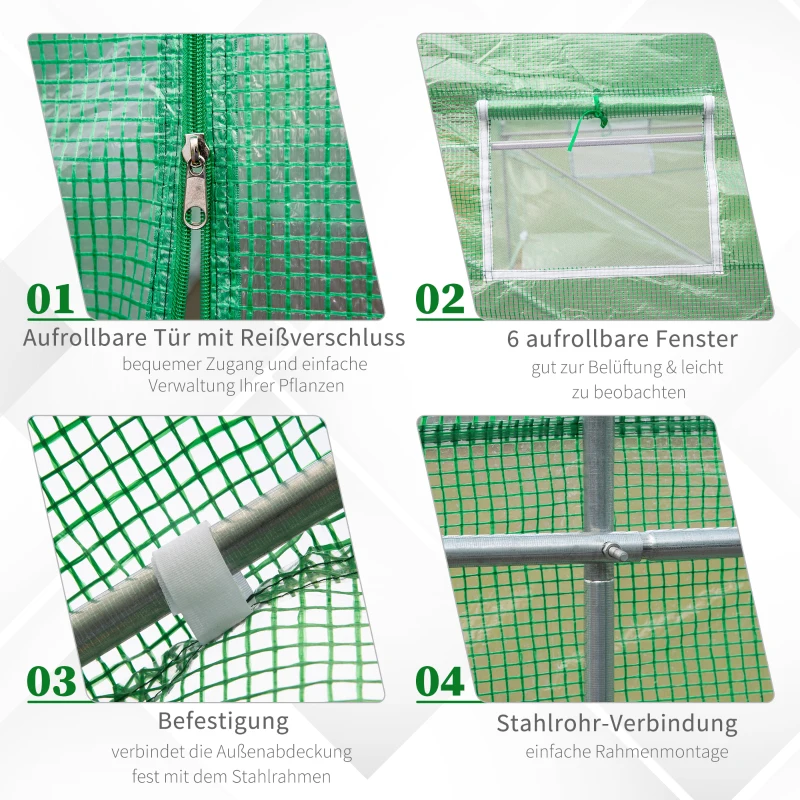 Outsunny TUNEL OGRODNICZY SZKLARNIA 3,5x3x2m