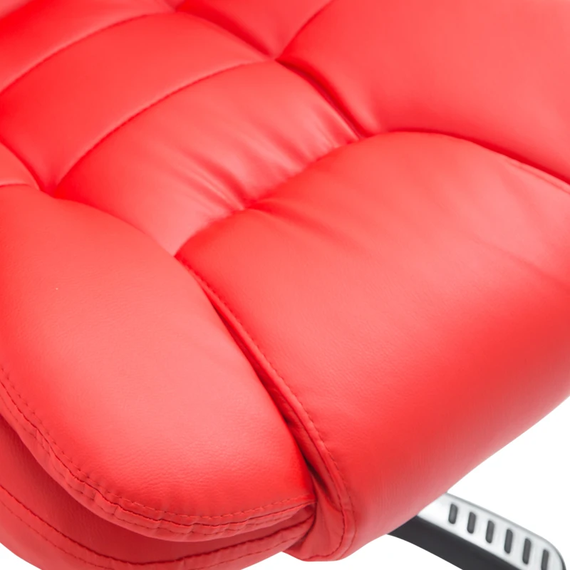 HOMCOM 6-Point Massage Office Chair with Seat Heated for Home Office, PU Leather High Back Executive Desk Chair with Adjustable Height and 360° Swivel for Work Study, Red