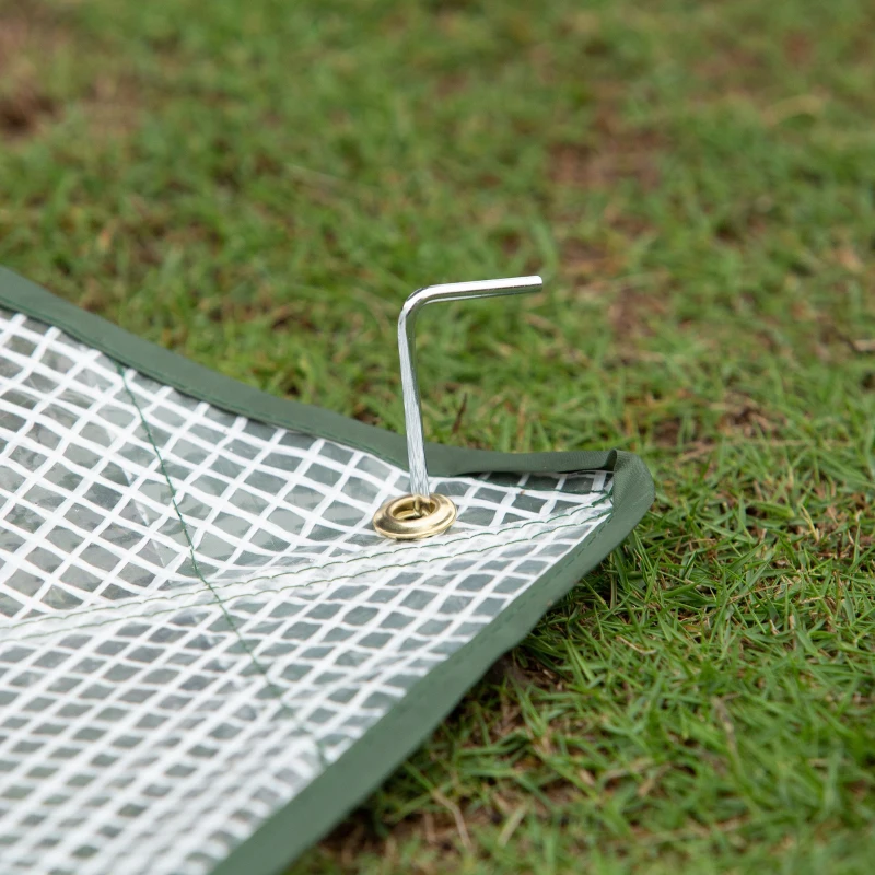 Outsunny Pop-up-Gewächshaus Mini Treibhaus Tomatenhaus Frühbeet Tragbar Faltbar Stahl PE Weiß 240 x 120 X 75 cm