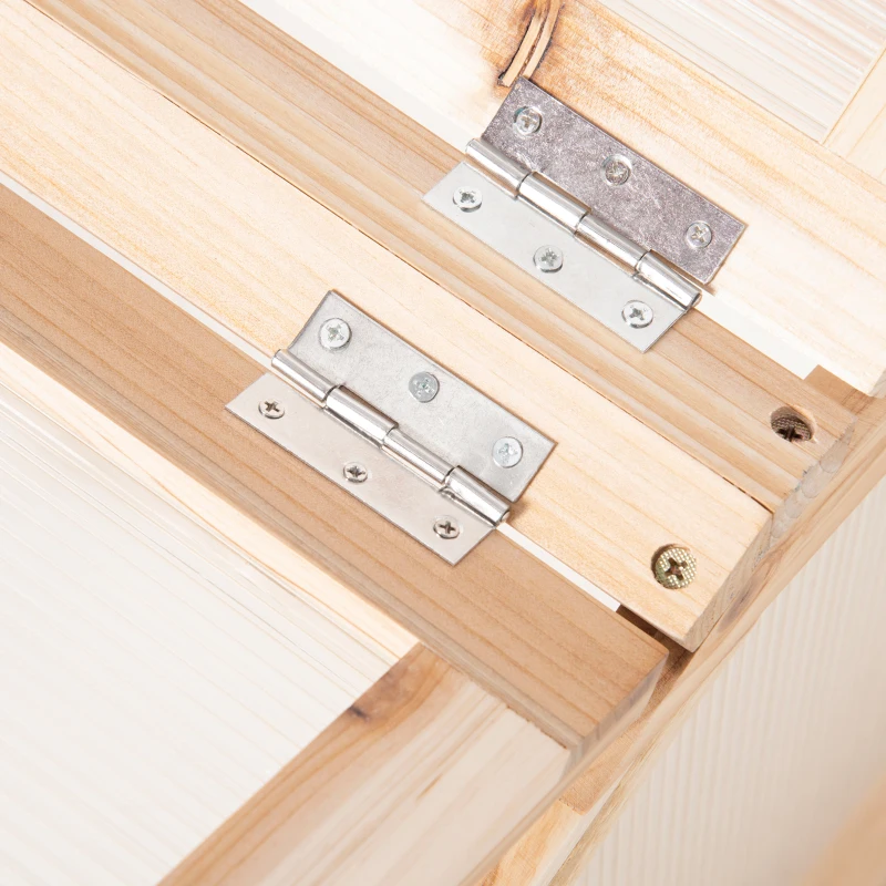 Outsunny skrzynia inspektowa z drewna jodłowego, 102 cm x 71 cm x 53 cm