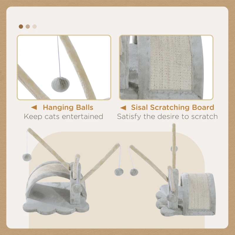 PawHut drapak dla kota, drapak, do ostrzenia pazurów, drzewko  dla kota, drzewko do wpinania, deska do ostrzenia pazurów, drzewko do zabawy dla kotów