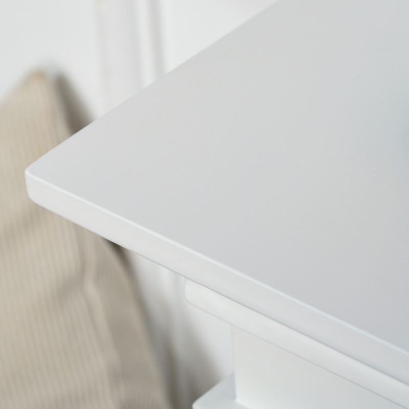 HOMCOM Lareira Elétrica 1800W com Efeito de Chama Temporizador Semanal e Proteção Contra Superaquecimento 120x24x80 cm Branco