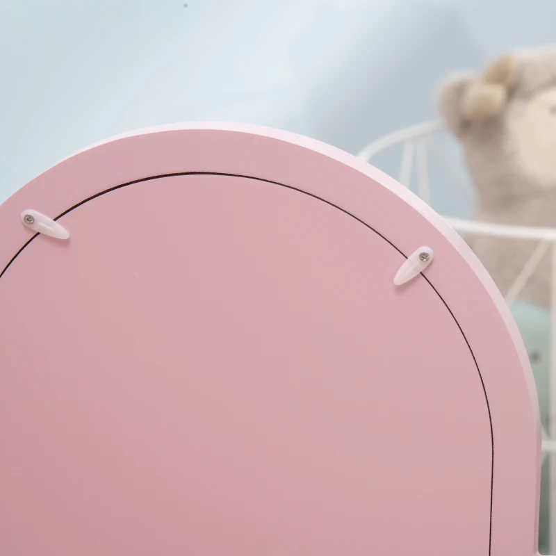 HOMCOM Toucador para Crianças com Espelho e Banco Toucador de Maquilhagem para Crianças de 3 a 6 Anos 52x32x85 cm Rosa